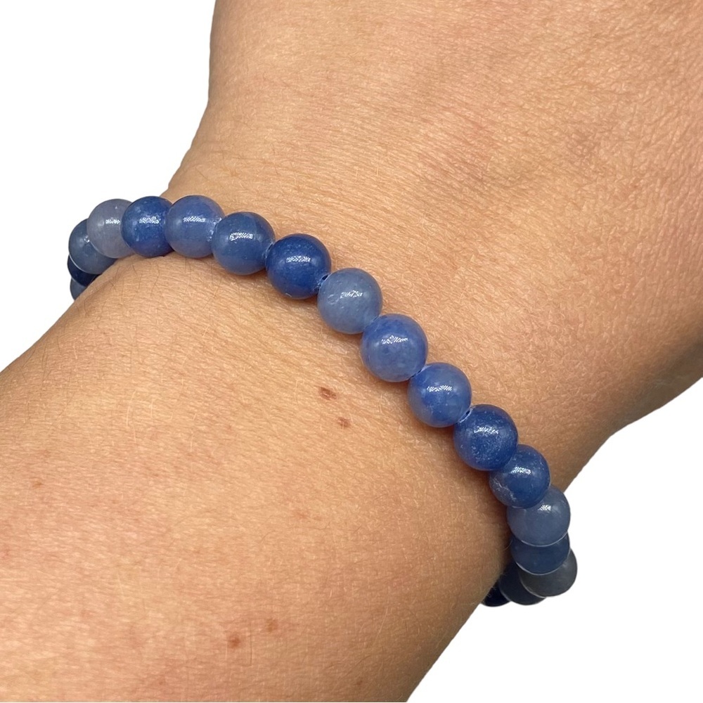6mm Blue Aventurine Stretch Bracelet Beads Beaded Crystal Stone Gemstone Boho - Picture 5 of 5